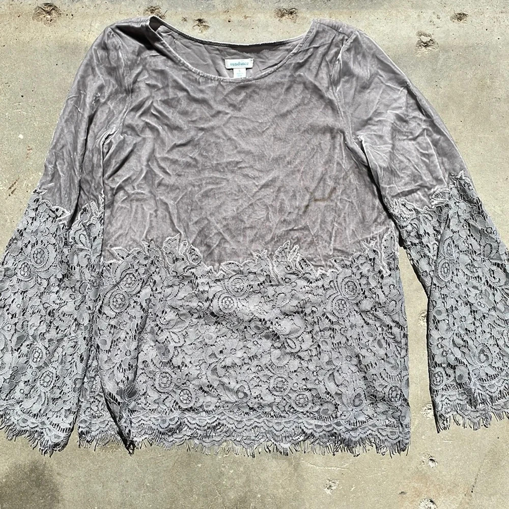 Sundance - Silk Lace Velvet Top